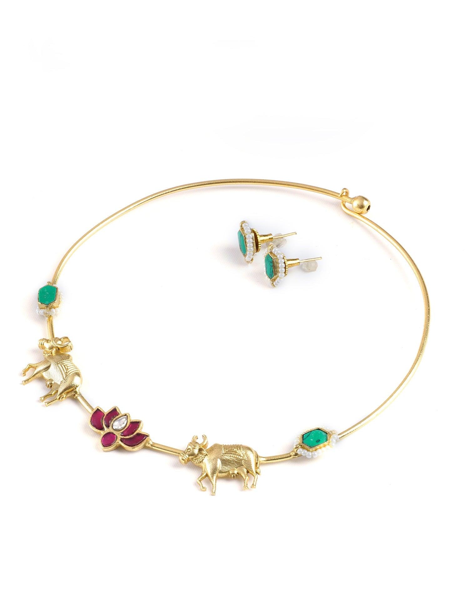 Gold Plated Hasli Necklace