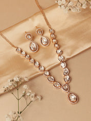 Meiraa Droplets of Polki Necklace Set