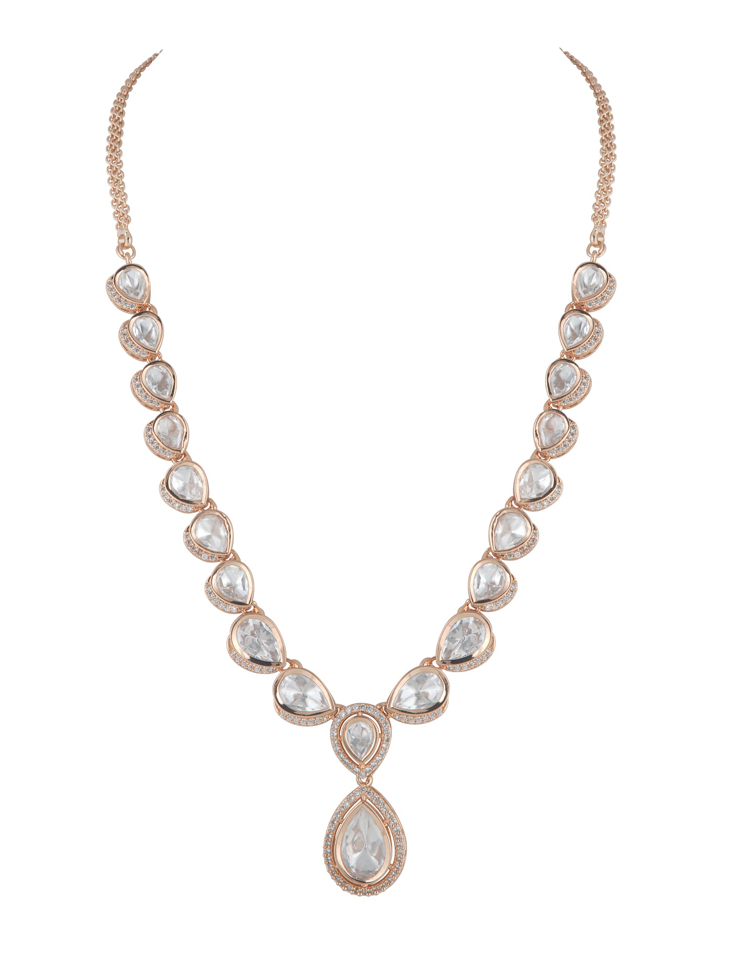 Meiraa Droplets of Polki Necklace Set