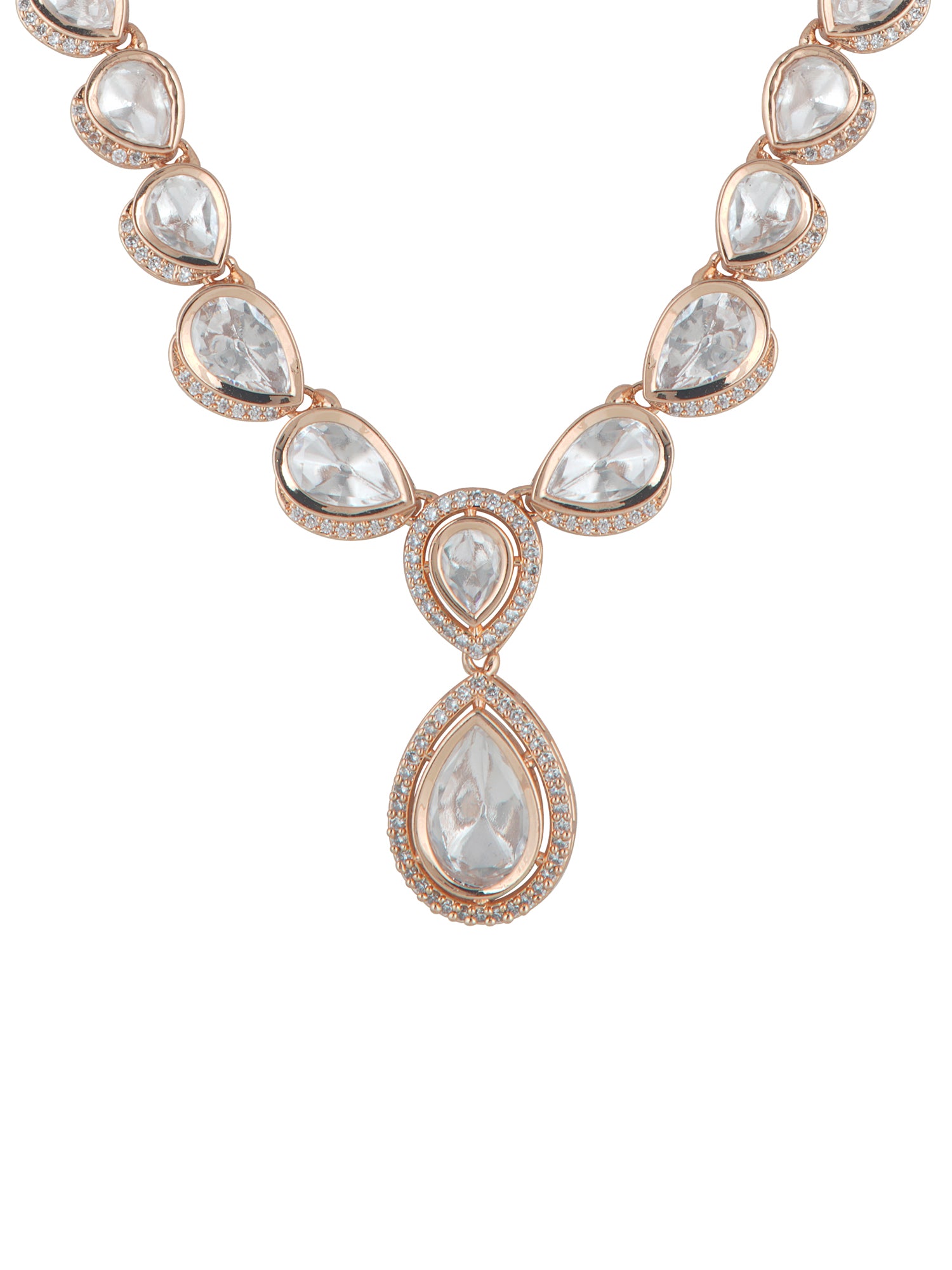 Meiraa Droplets of Polki Necklace Set