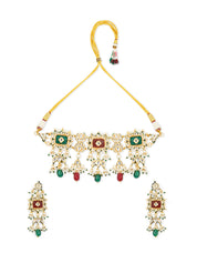 Ruby Emerald Kundan Choker Set