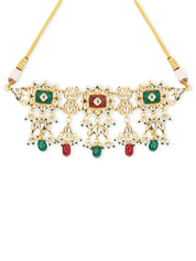 Ruby Emerald Kundan Choker Set