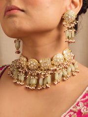 Jade Polki Necklace Set