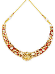 Opulent Ruby Polki Hasli Set