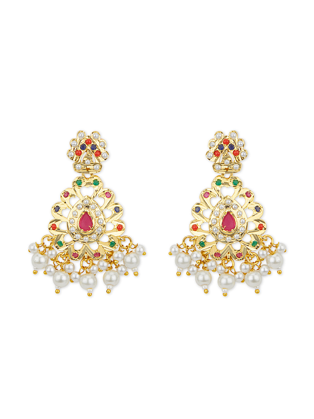 Multi-stone Jadau Long Necklace Set