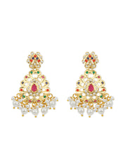 Multi-stone Jadau Long Necklace Set