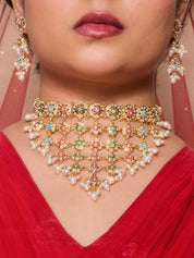 Enchanted Multicolour Jadau Necklace Set