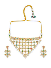 Enchanted Multicolour Jadau Necklace Set