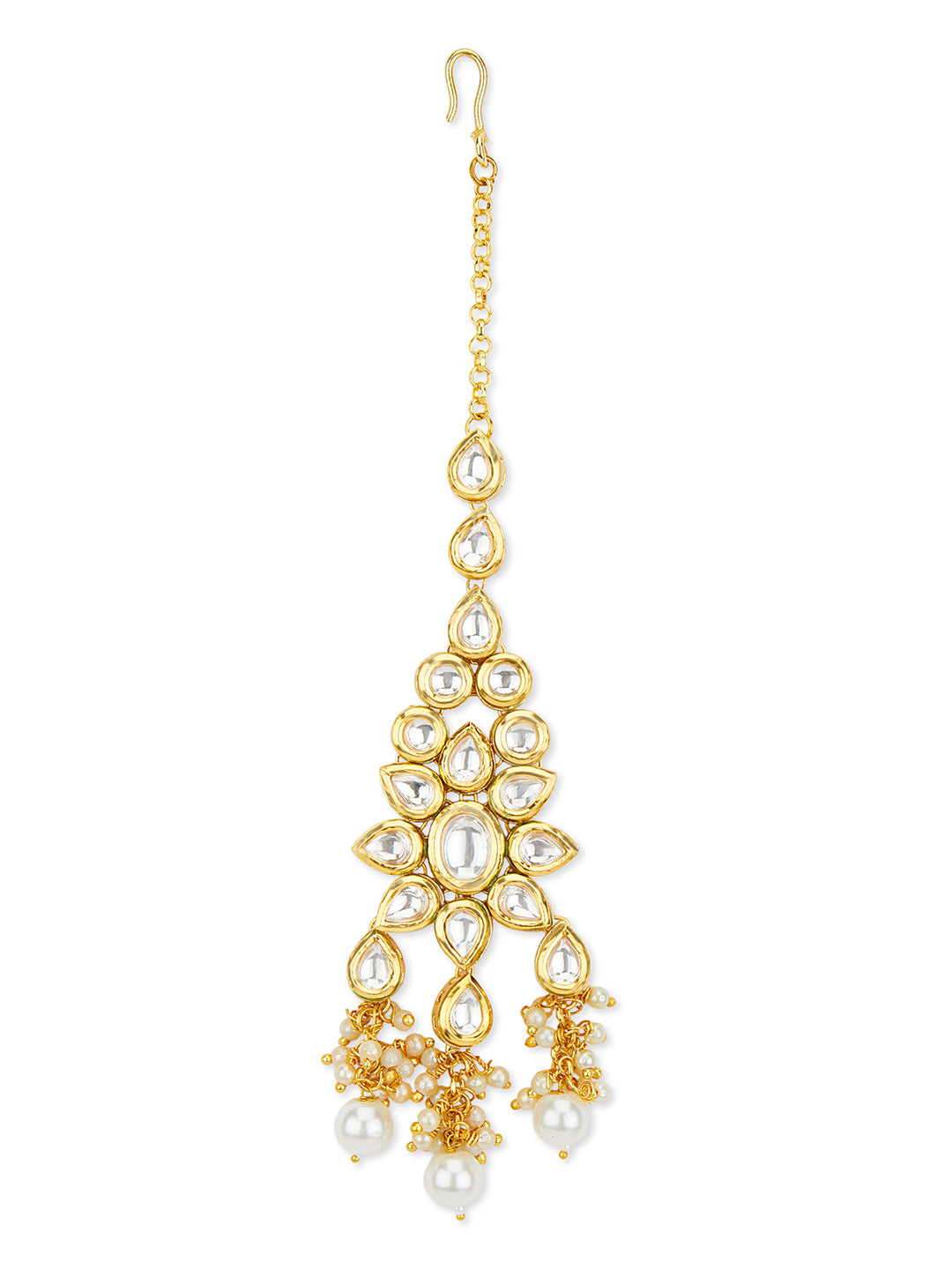 Kundan Grandeur Necklace Set With Maang Tikka