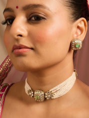 Victorian Jade Choker Necklace Set