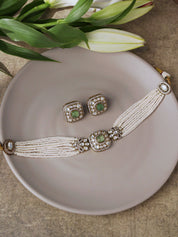 Victorian Jade Choker Necklace Set