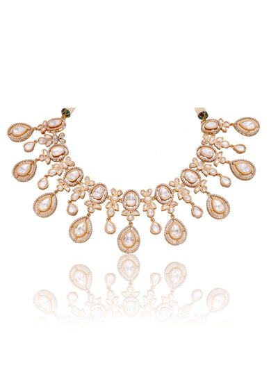 Bridal Drops of Kundan Necklace Set 