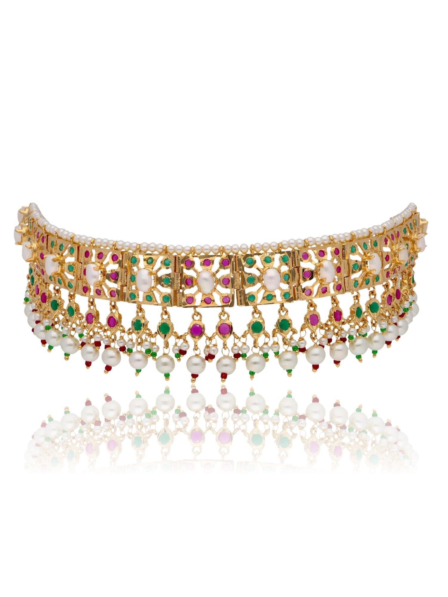 Bridal Multi Coloured Choker Set 