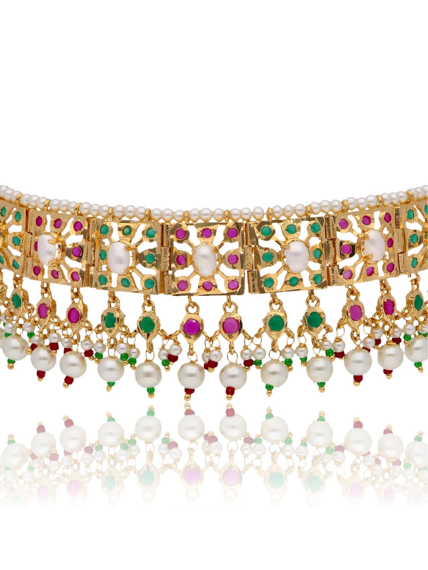 Bridal Multi Coloured Choker Set 