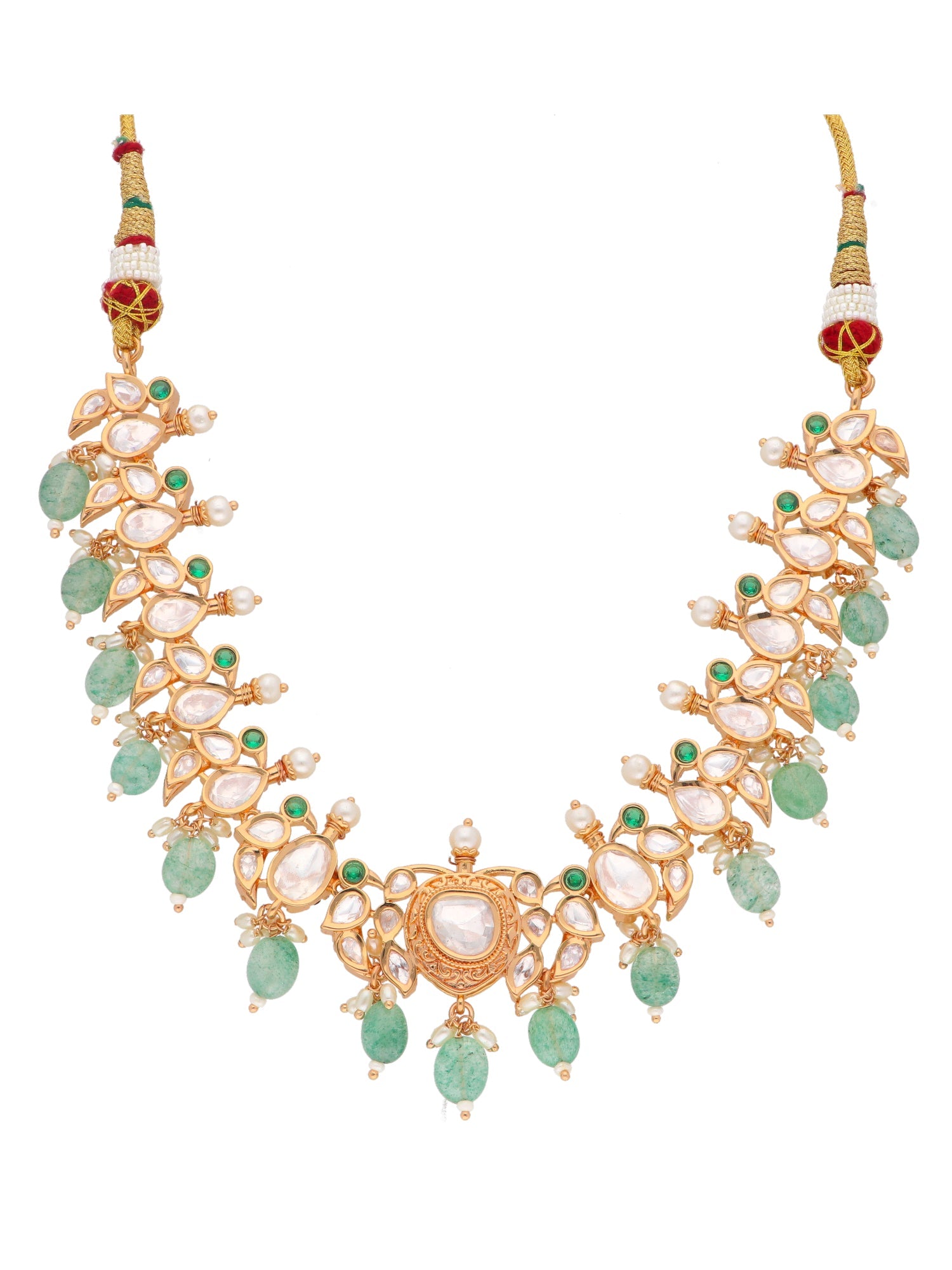 The Zoya Jade Glow Kundan Necklace set 