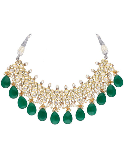 The Zoya Glow Getter Green Drops Necklace 