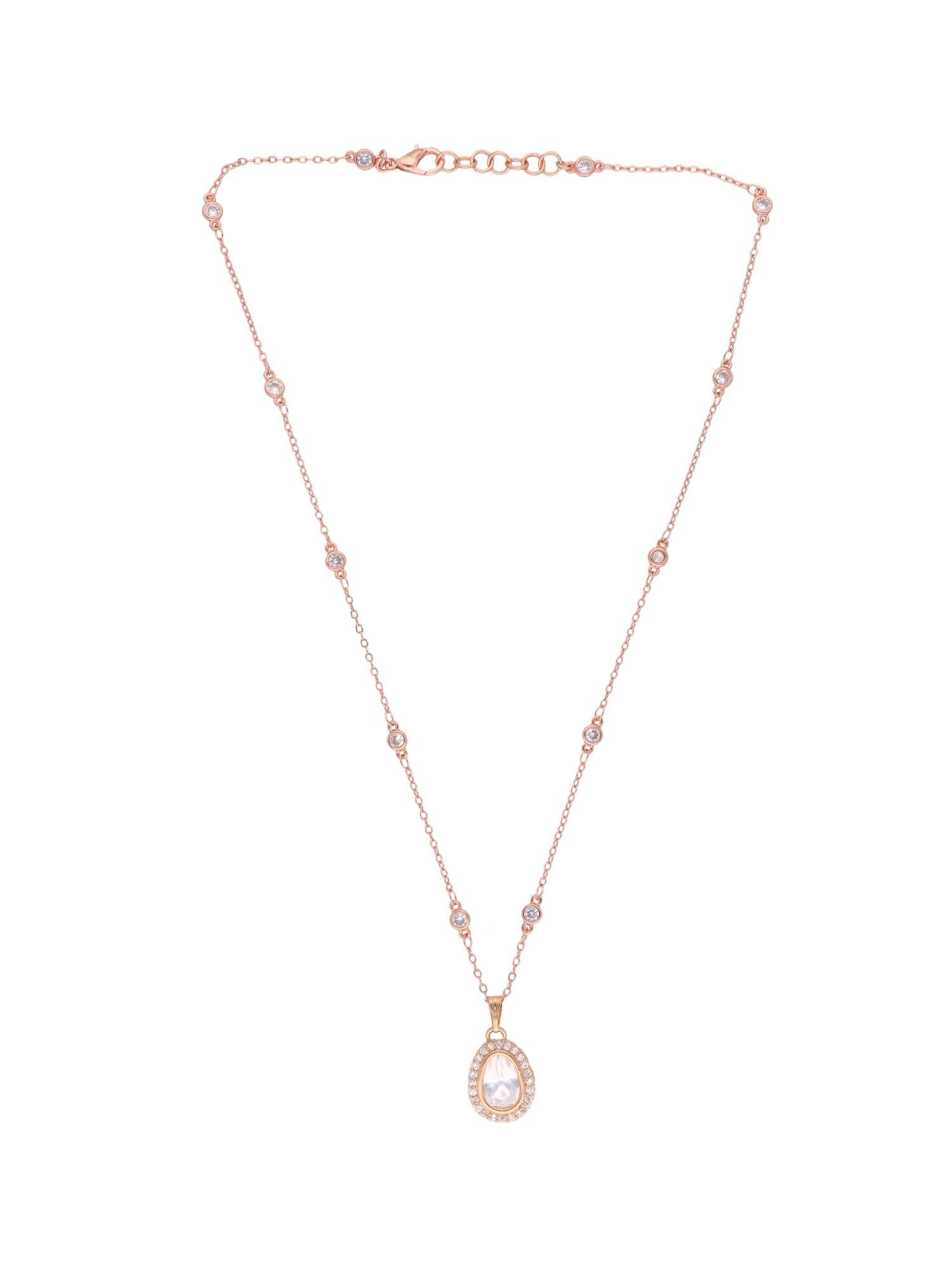 The Zoya Kundan Solitaire Necklace Set 