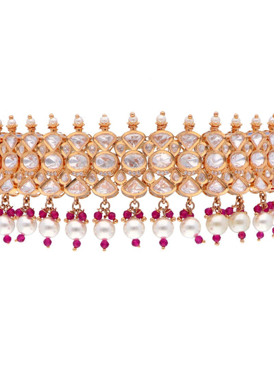 The Zoya Forever Glitter Kundan and Pearls Choker 