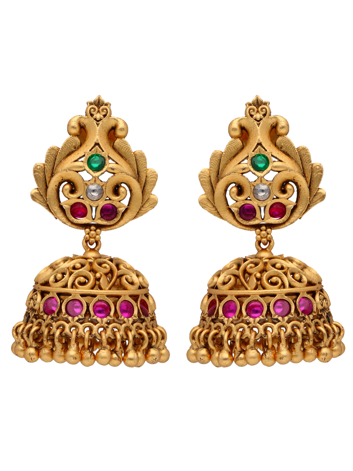 22K Gold Plated Intricate Laxmi Goddess Necklace Set 