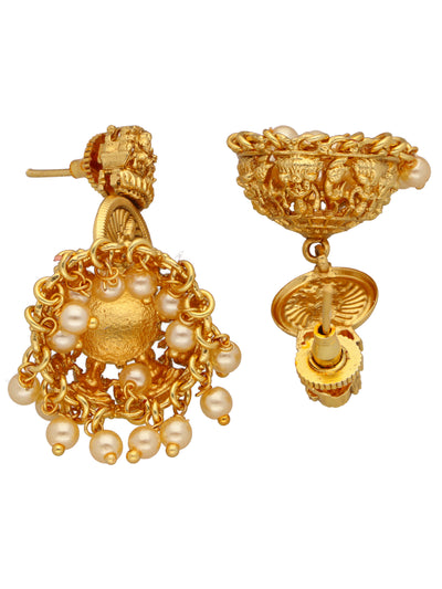 22K Gold Plated Divine Lakshmi Kasulaperu Necklace Set 