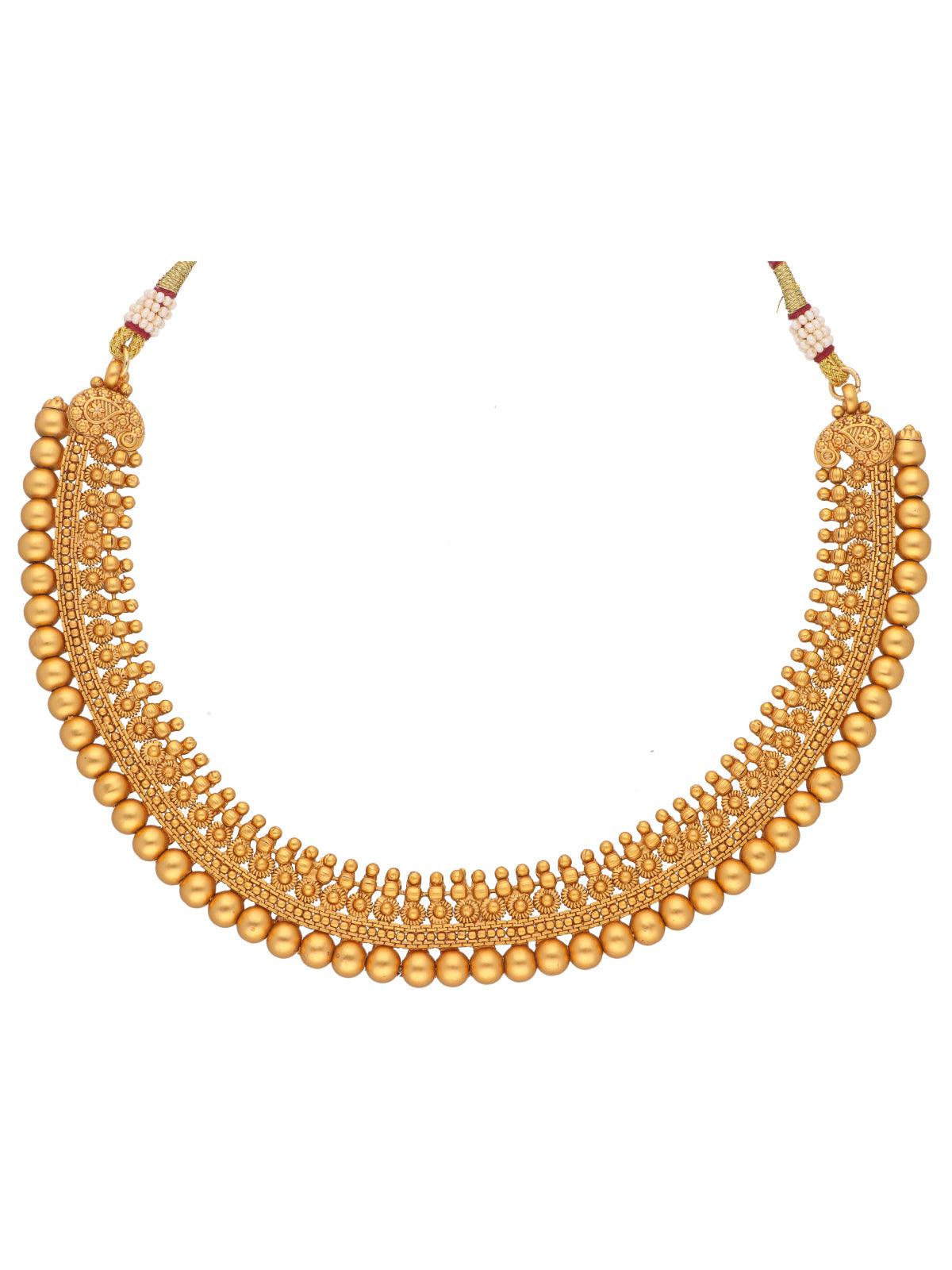 22K Gold Plated Vadiyanam Necklace set 