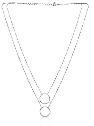 Pure Silver Layered Loops Necklace 