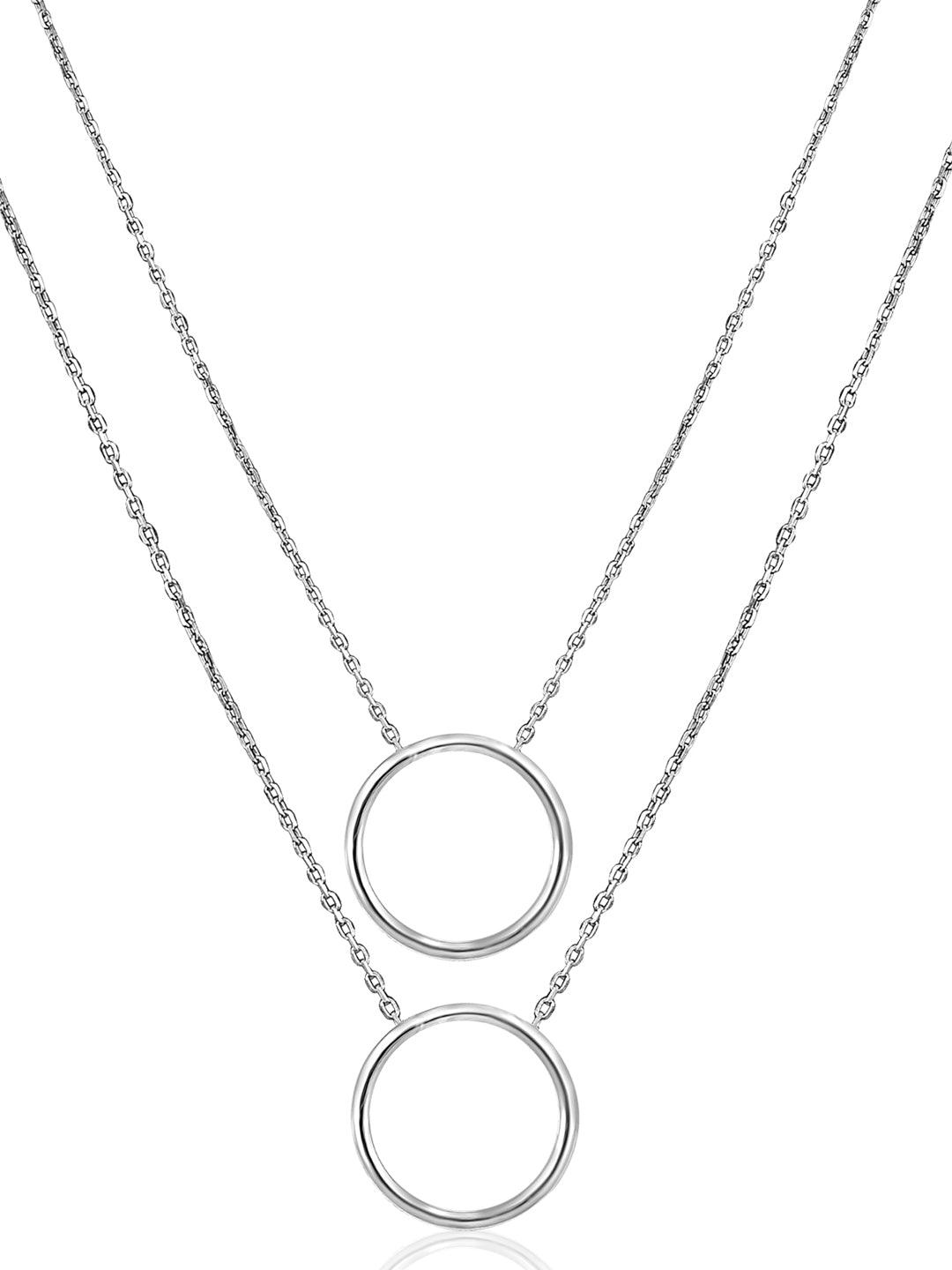 Pure Silver Layered Loops Necklace 