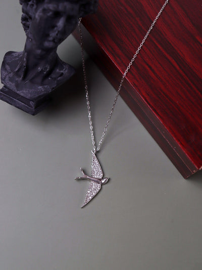  Pure Silver Bird Of Paradise Necklace