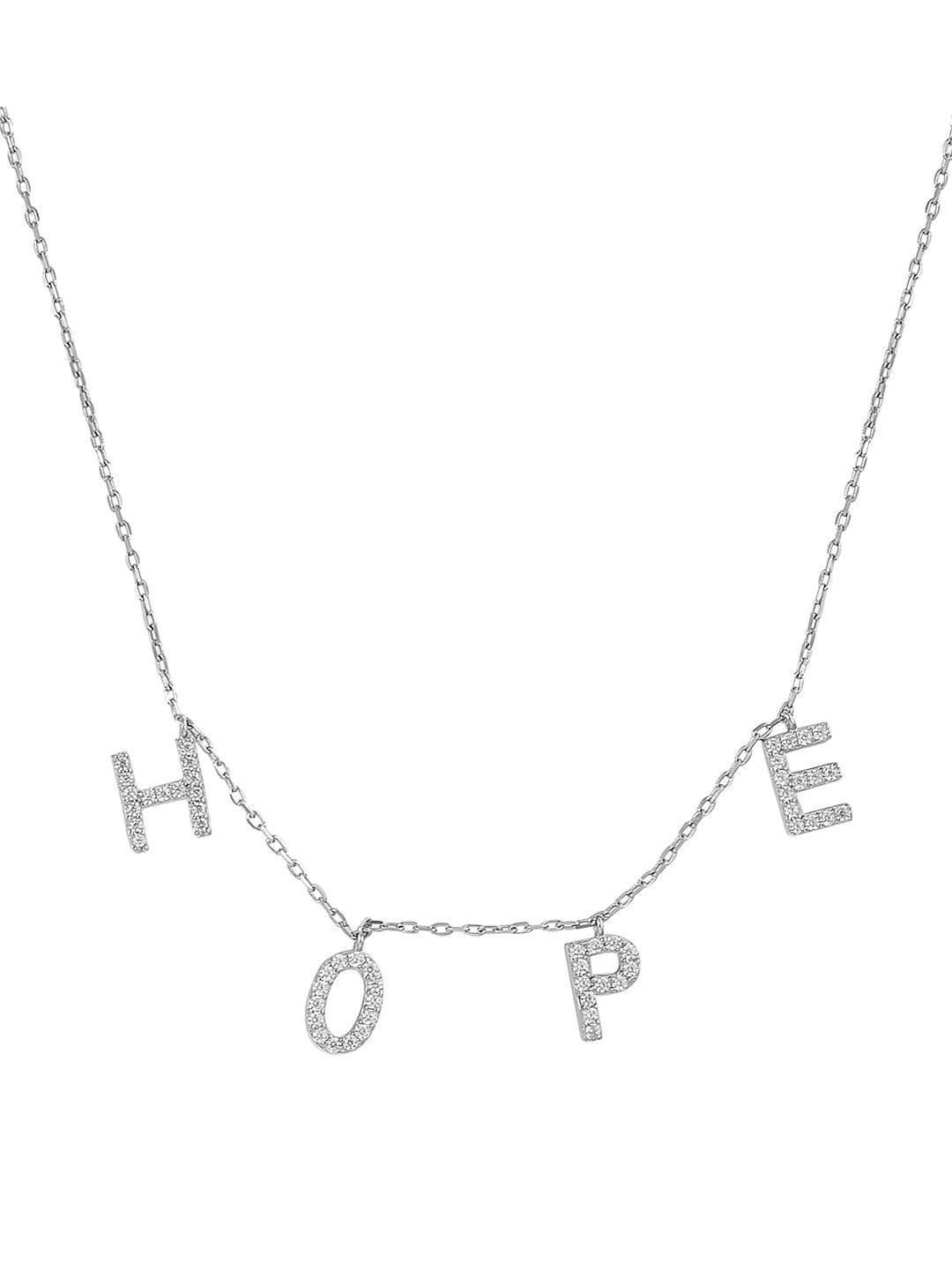 Pure Silver Hope Necklace 