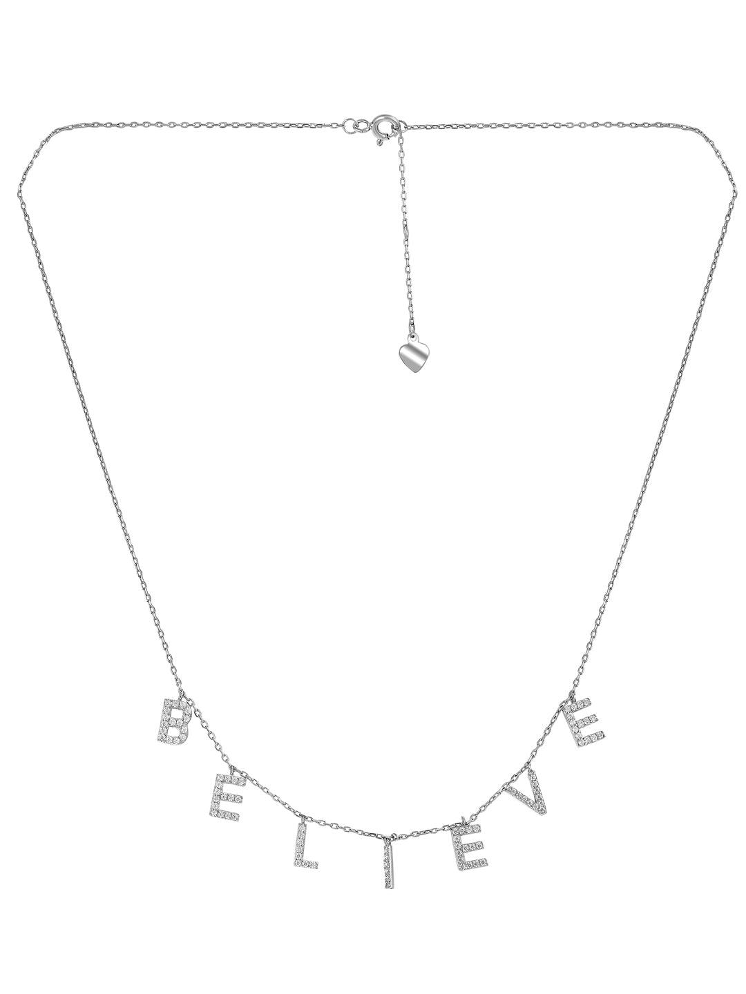  Pure Silver Believe Necklace