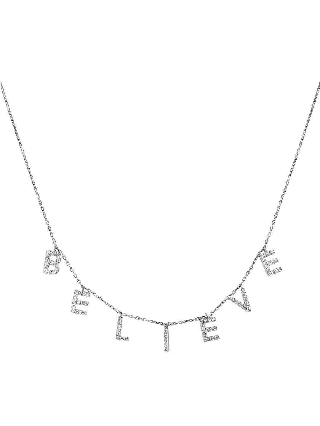 Pure Silver Believe Necklace 