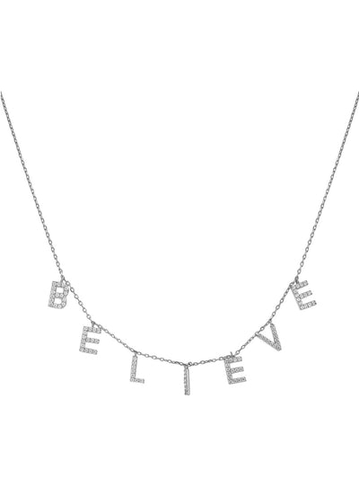 Pure Silver Believe Necklace 