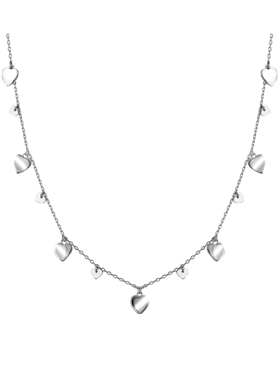 Pure Silver Hearty Trinkets Necklace 