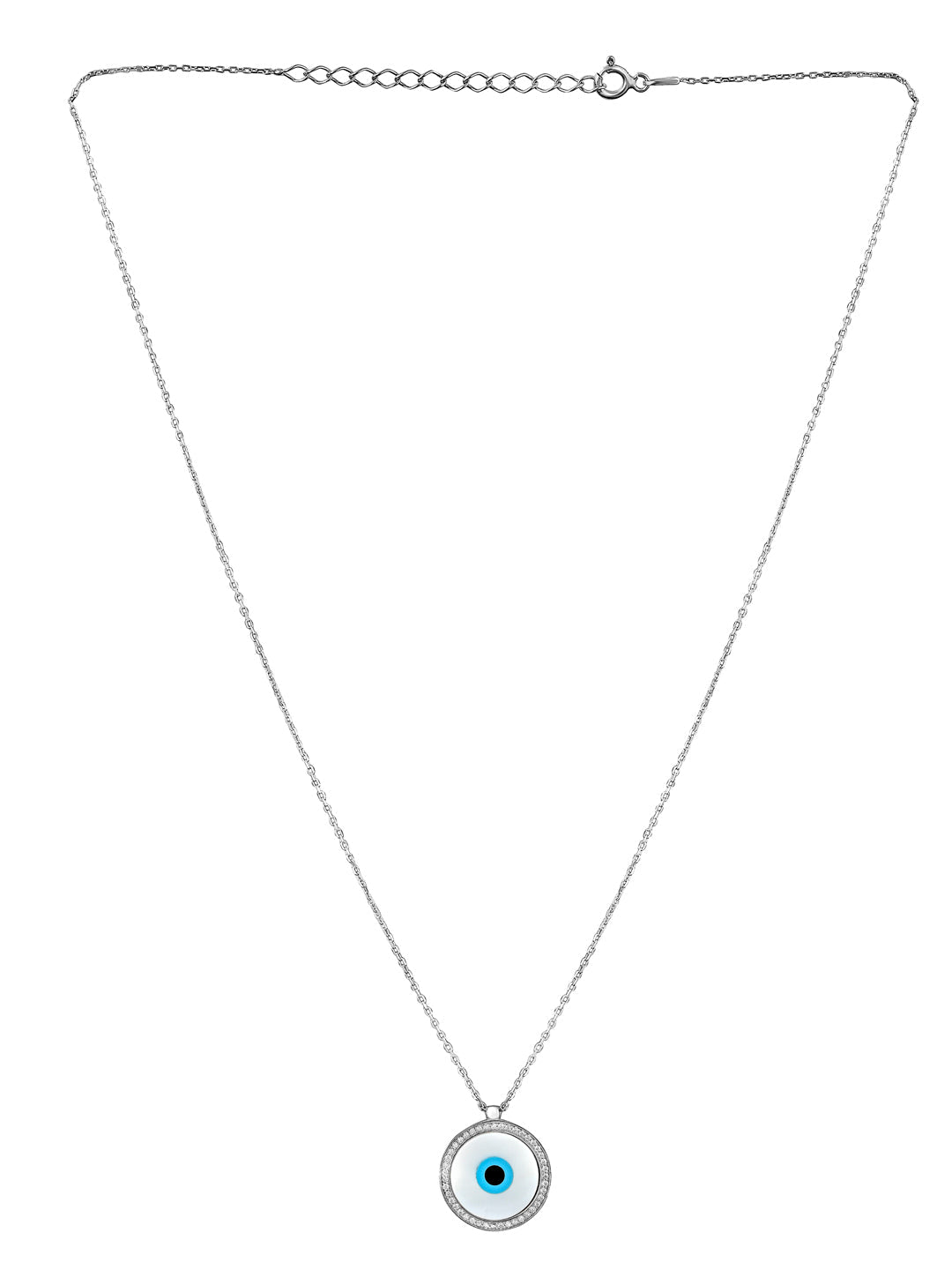 Shop Sydney Evan 14k Gold Mini Enamel Evil Eye Necklace with Bezel-Set  Diamond