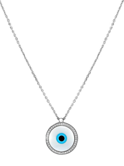 14K Evil Eye on Yellow Gold Mirror Chain, Gold Chain, 1.7mm Twisted Di –  YanYa