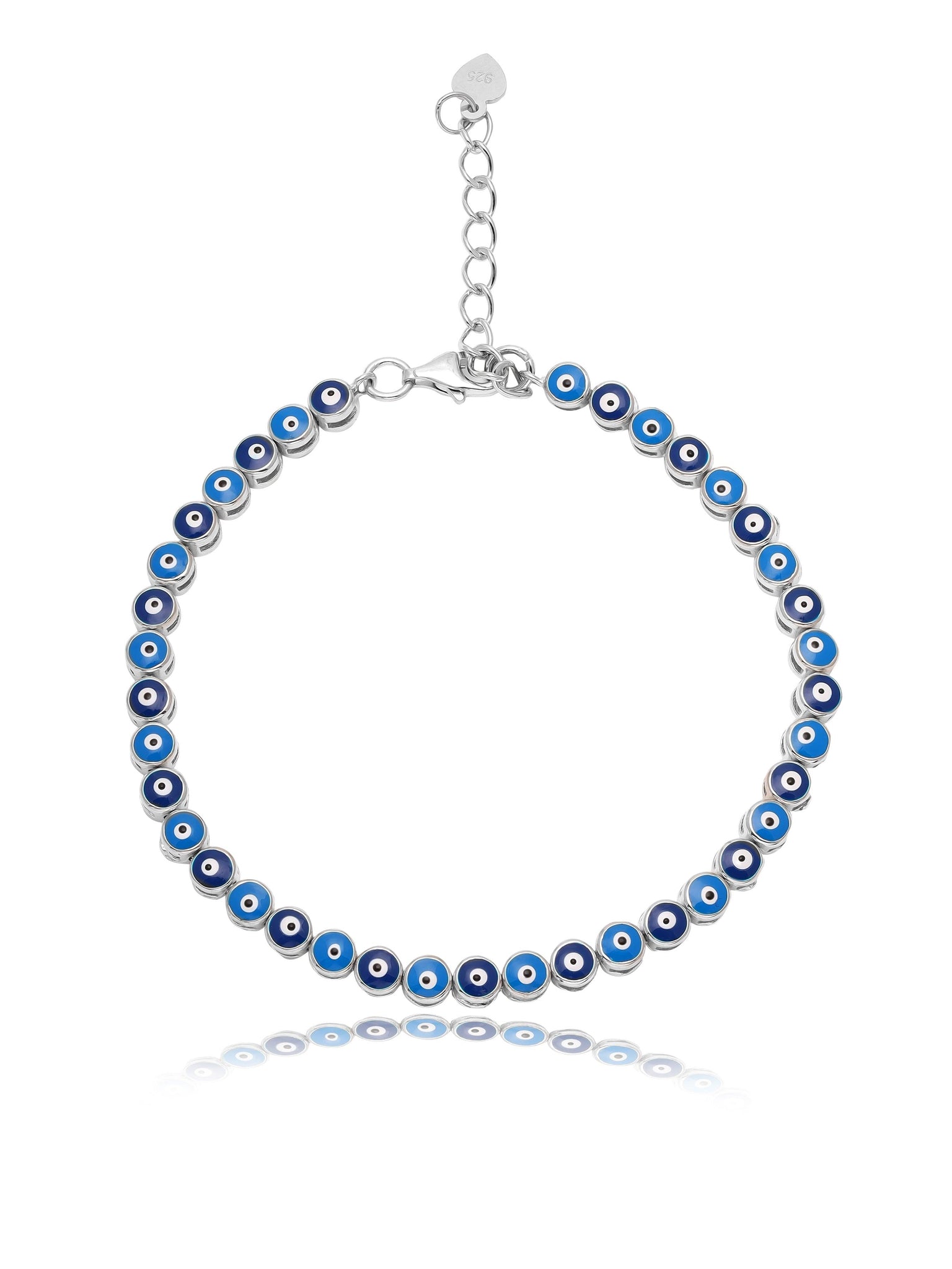 Charms Of Evil Eye Pure Silver Bracelet 