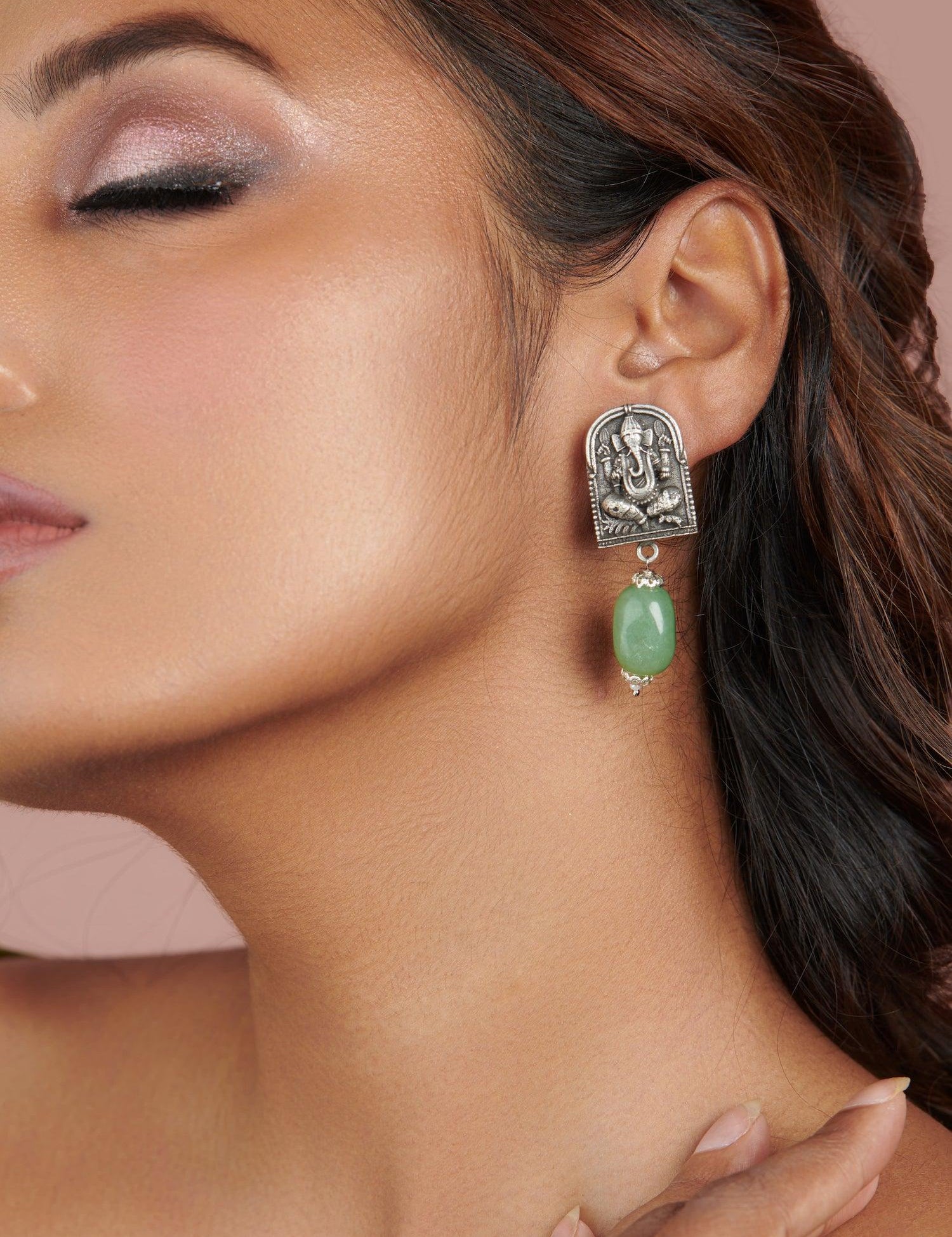 Ganesha Drop Stud
