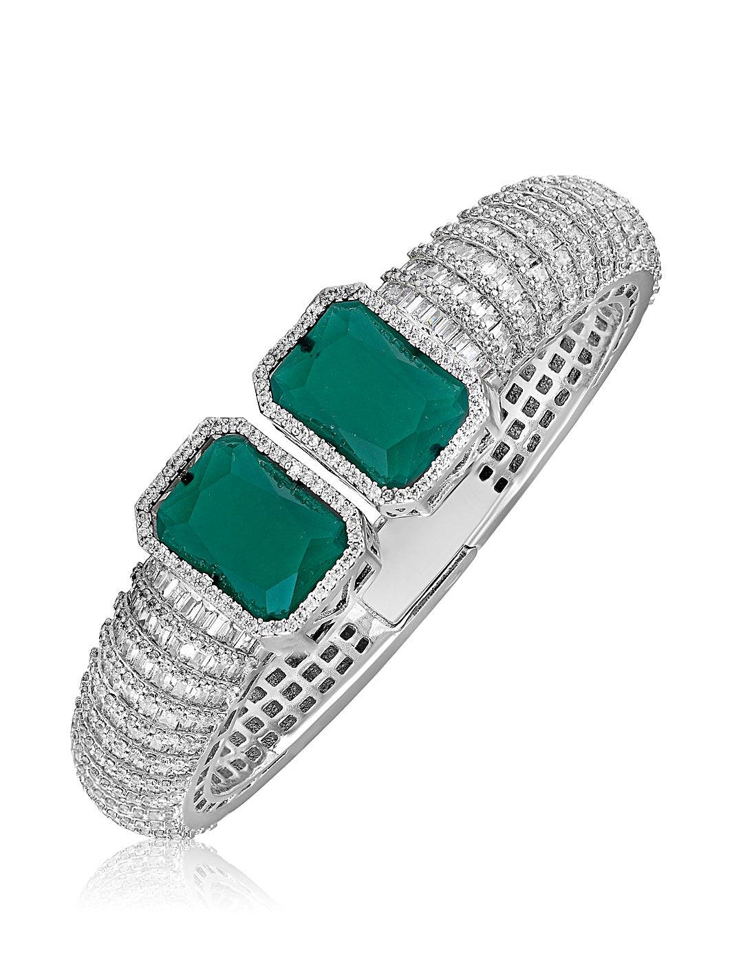Green and CZ Bangle