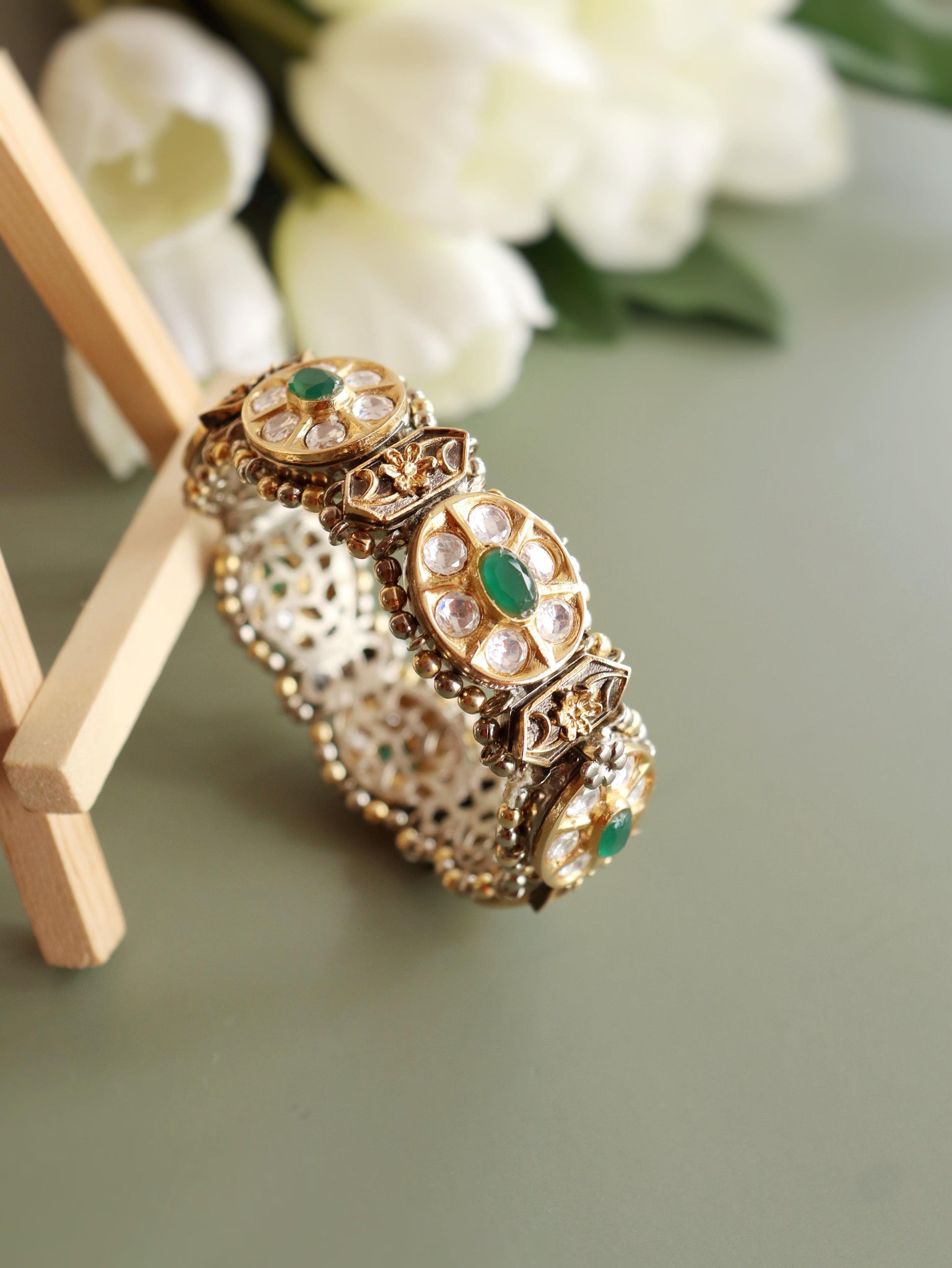 Orb Jadau Bangle - Curio Cottage 