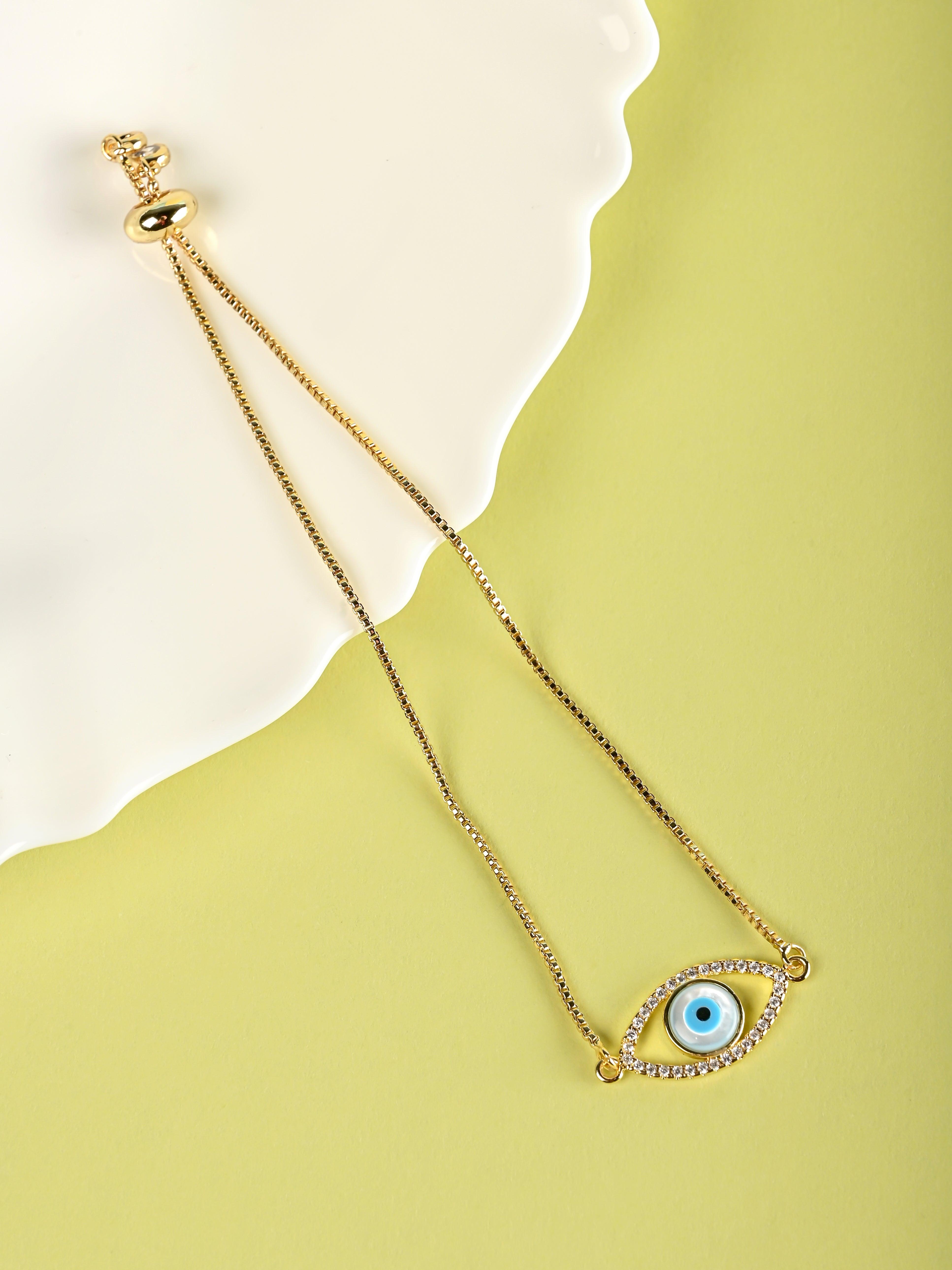 Gold Plated Evil Eye Chain with pendant