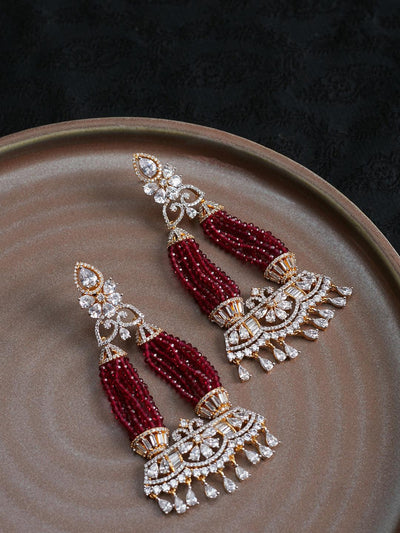 Beads Of Red Earrings - Default Title (FEC01) 