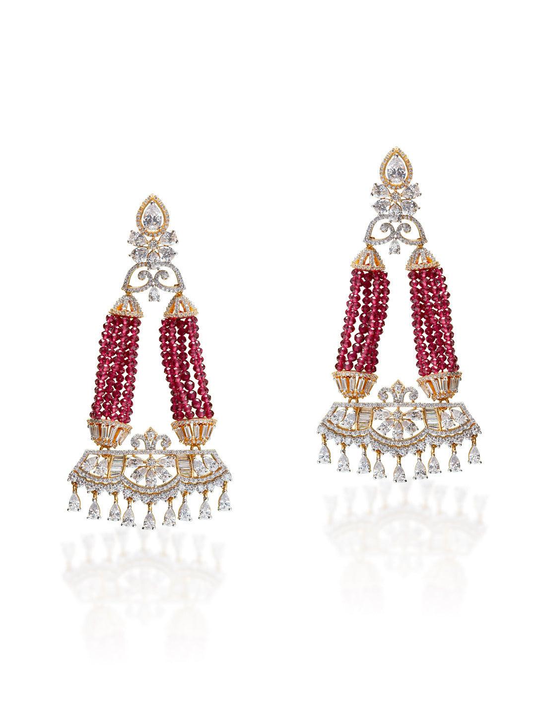 Beads Of Red Earrings - Default Title (FEC01) 