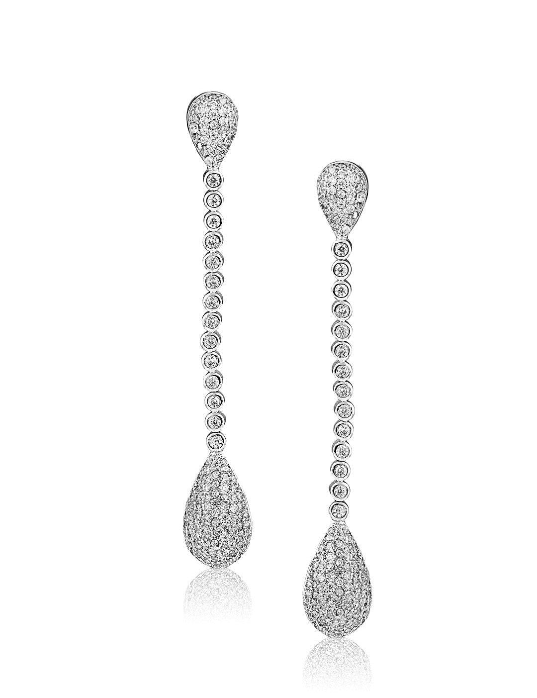 Cubic Zirconia Dangler Earrings