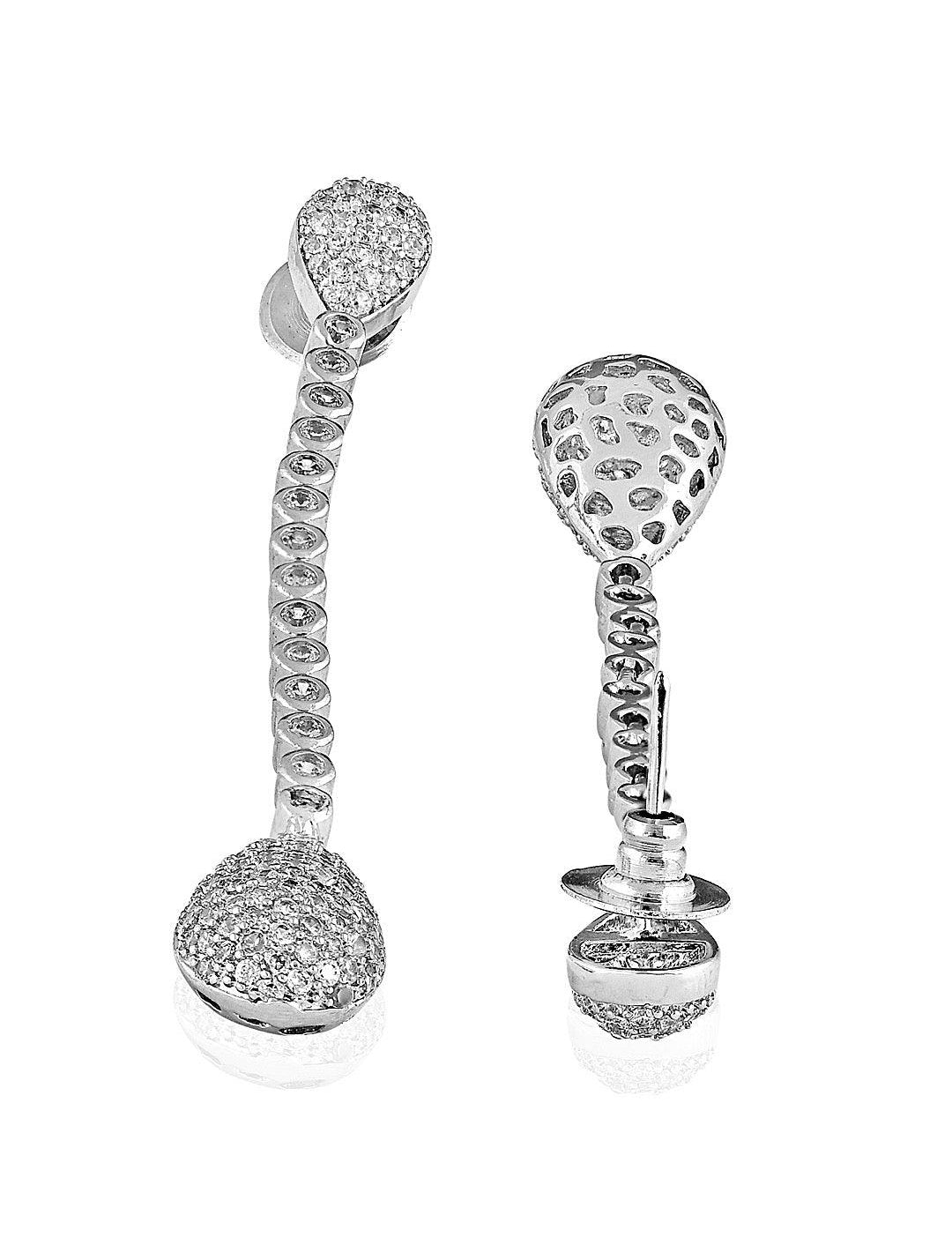 Cubic Zirconia Dangler Earrings