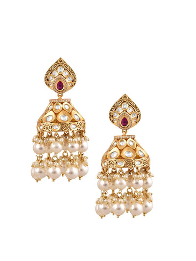 Meira Heritage Kundan Earrings - Curio Cottage 