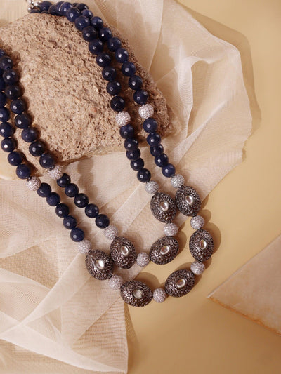 Cobalt Blue Pearl Necklace-CLC&CO