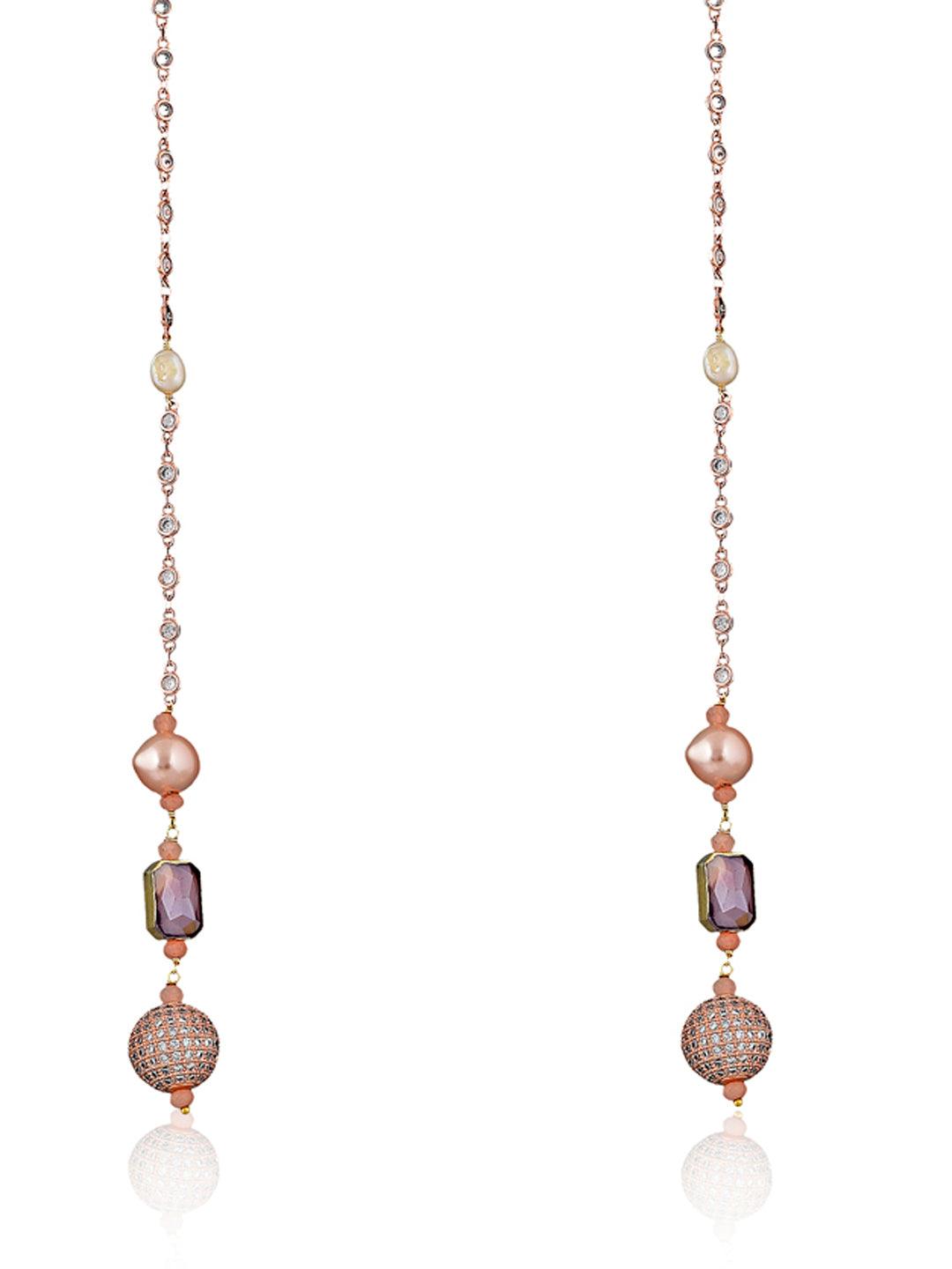 Crystal String Hydro Quartz Stone Appeal Scarf Necklace - Curio Cottage 