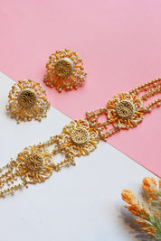 Yellow Enamel Choker Set