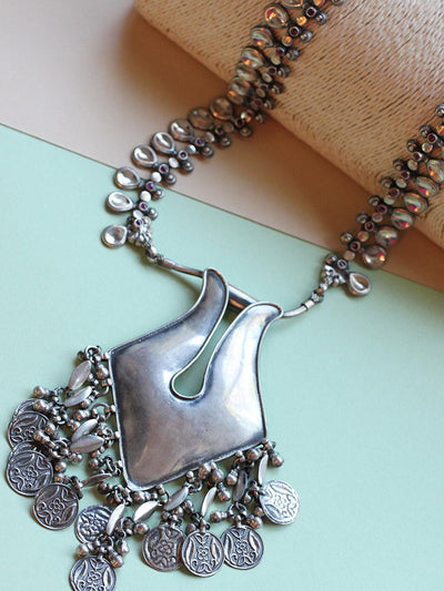 Pure Silver Mahur Long Necklace - Curio Cottage Pure Silver Mahur Long Necklace