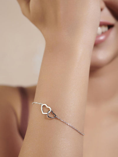 Dainty Minimalist Stranded Sterling Silver Bracelet with Tiny Cubes Ch–  annikabella